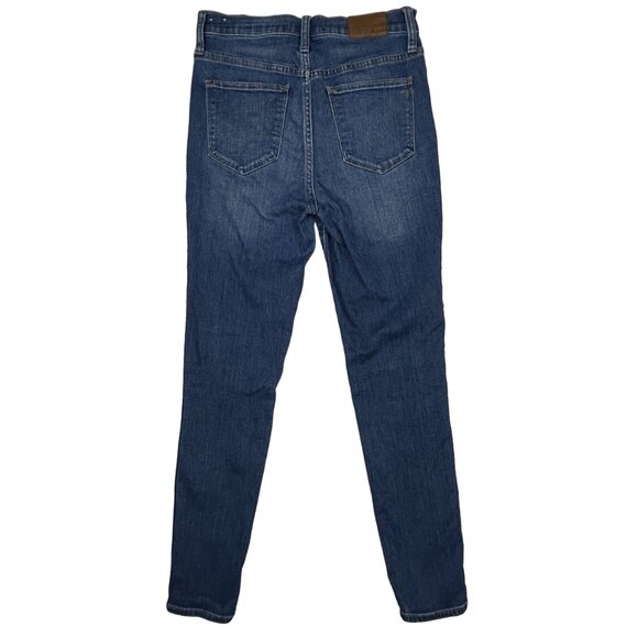 Madewell Jeans Womens 27 Roadtripper Skinny 10" High Rise Supersoft Blue Stretch - Picture 3 of 16